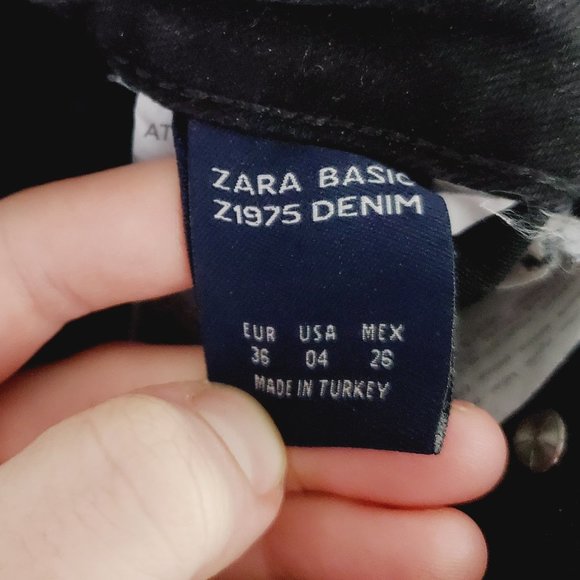 ZARA Z1975 Charcoal Grey Distressed Ankle Skinny Jeans - Picture 8 of 11